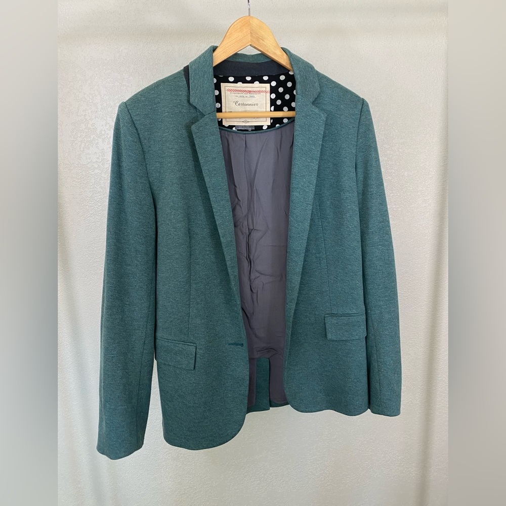 Anthropologie Teal Blazer